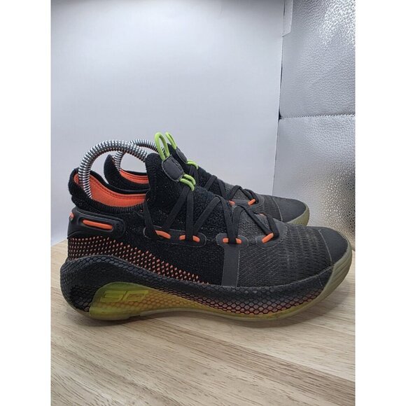 Under Armour Steph Curry 6 Basketall Shoes Fox Theatre Black - Boys 5 Y - Picture 3 of 6